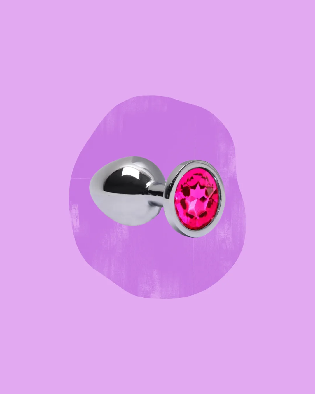 Plug anal tamanho M redondo cor pink