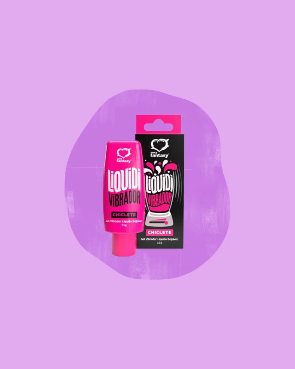 Líquidi vibrador beijável chiclete