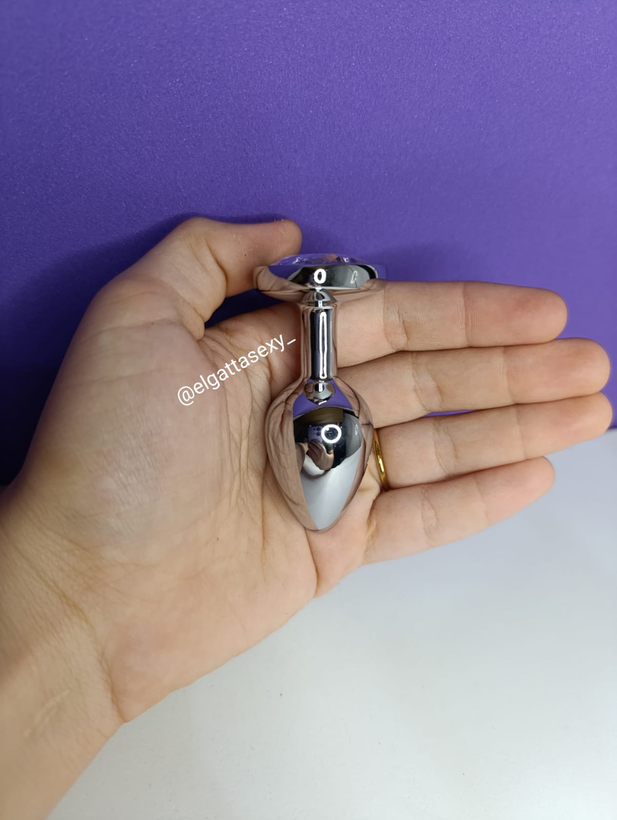 Plug Anal P Coração Aço Inox transparente