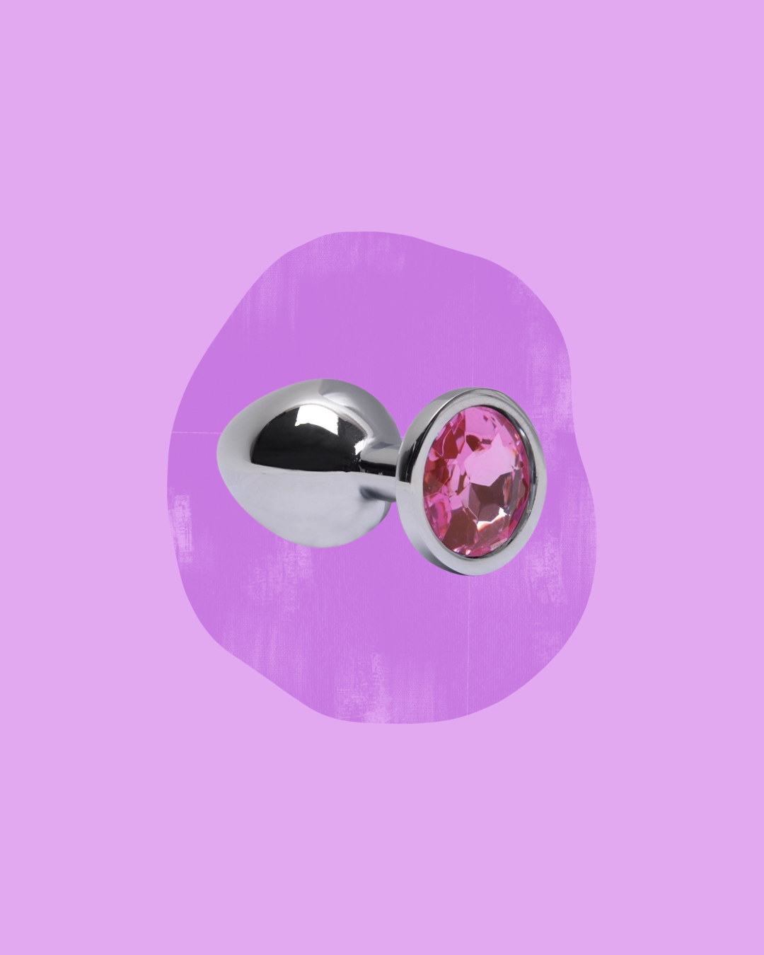 Plug tamanho M redondo rosa