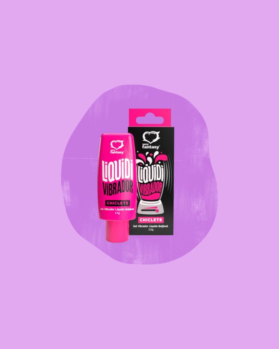 Líquidi vibrador beijável chiclete
