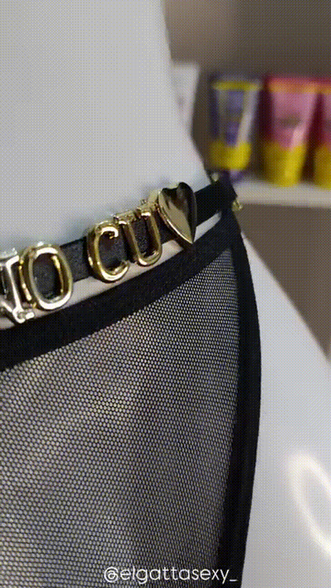 Calcinha personalizada tule liso preto